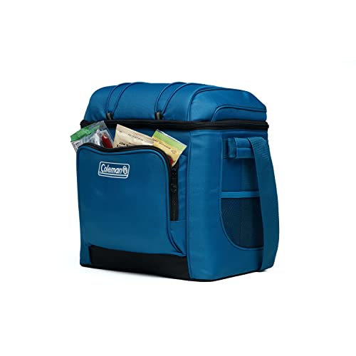 Coleman Chiller Series Insulated Portable Soft Cooler, Leak-Proof 30 Can Capacity Ice Cooler with Ice Retention