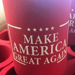 2 PC Trump 2024 Beer can cooler beverage RED MAGA Old Style Foam Donald J Trump