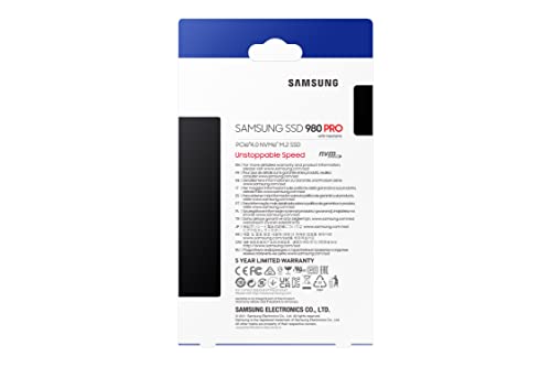 SAMSUNG 980 PRO SSD with Heatsink 2TB PCIe Gen 4 NVMe M.2 Internal Solid State Hard Drive, Heat Control, Max Speed, PS5 Compatible, MZ-V8P1T0CW