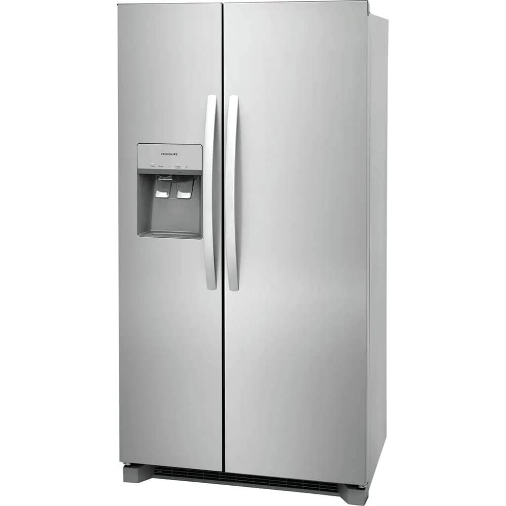 Frigidaire FRSC2333AS 36'' Freestanding Counter Depth Side by Side Refrigerator with 22.2 cu. ft. Capacity, Glass Shelves, Ice Maker, in Stainless Steel