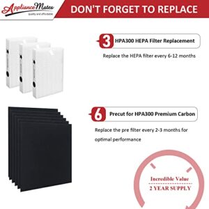 HPA300 HEPA Replacement Filters for Honeywell Air Purifier Filter Replacement R True Filter 3 Pack HRF-R3 Carbon Pre Filters 4 Pack Compatible with Honeywell HPA300, HPA304, HPA5300, HPA 8350