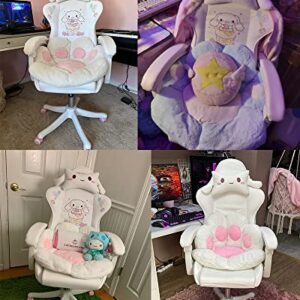 Cinnamoroll Pink Gaming Chair for Kids, Cartoon Gamer Chair for Teens Adults Computer Chair for Girls Video Game Chairs Silla Gamer Ergonomic PC Chair（Pink-White）