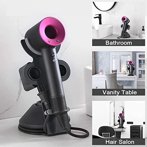 Stand Holder for Dyson Supersonic Hair Dryer Diffuser Nozzles, Magnetic Desktop Bracket Anti-Scratch Storage Organizer Space Saving for Bathroom Bedroom Hair Salon