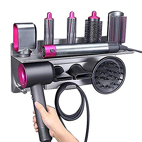 Stand Holder for Dyson Supersonic Hair Dryer Diffuser Nozzles, Magnetic Desktop Bracket Anti-Scratch Storage Organizer Space Saving for Bathroom Bedroom Hair Salon