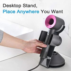 Stand Holder for Dyson Supersonic Hair Dryer Diffuser Nozzles, Magnetic Desktop Bracket Anti-Scratch Storage Organizer Space Saving for Bathroom Bedroom Hair Salon