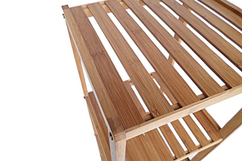 Proman Products Horizon 4-Tier Bamboo Shelf ST36722, Natural 39" H x 21" W x 12" D