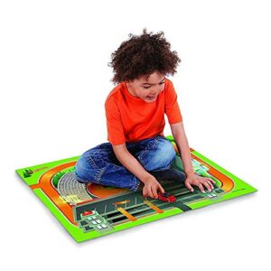 Hot Wheels Kids Hot Wheels Mega Mat with Vehicle - Bundle with Hot Wheels Playmat with Vehicle and 4 Racecar Sticker Sheets (Car Playmat for Boys)