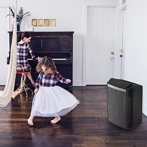 Winix 9800 4-Stage True Hepa Air Purifier with WiFi and PlasmaWave, 500 Sq Ft,Black,Large