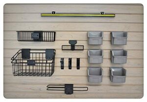 handiwall work center bundle for slatwall panel tool organization, gray