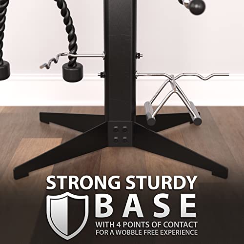 Synergee Cable Attachment Rack. Free-Standing Storage Rack. Multi-Use Storage Posts for Exercise Attachments.