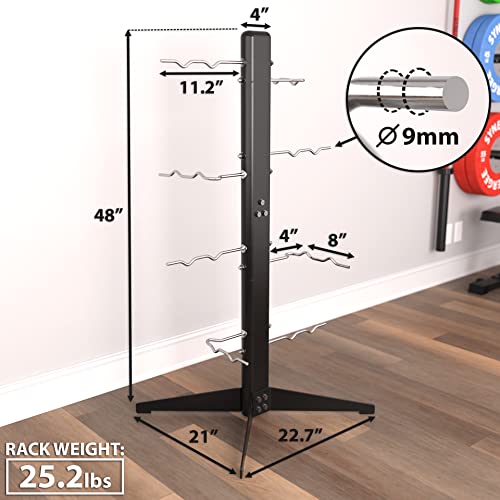 Synergee Cable Attachment Rack. Free-Standing Storage Rack. Multi-Use Storage Posts for Exercise Attachments.