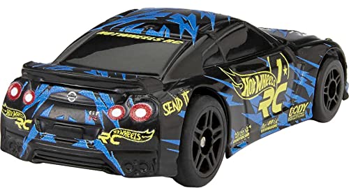 Hot Wheels RC 1:64 Scale Nissan GT-R Rechargeable Radio-Controlled Racing Cars for On- or Off-Track Play, Includes Car, Controller & Adapter for Kids 5 Years Old & Up