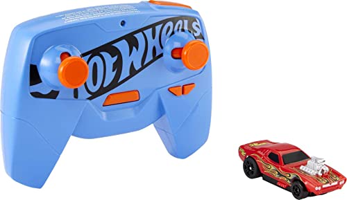 Hot Wheels RC 1:64 Scale Rodger Dodger Rechargeable Radio-Controlled Racing Cars for On- or Off-Track Play, Includes Car, Controller & Adapter for Kids 5 Years Old & Up