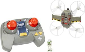 hot wheels rc space ranger jetpack & buzz lightyear figure, remote-control flying ship from disney and pixar movie lightyear
