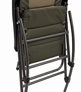 ALPS Mountaineering Outdoor Rocking Chair - Durable Folding Beach and Camp Chair with Comfortable Cushioned Polyester Fabric Over Locking Steel Frame, Clay/Khaki