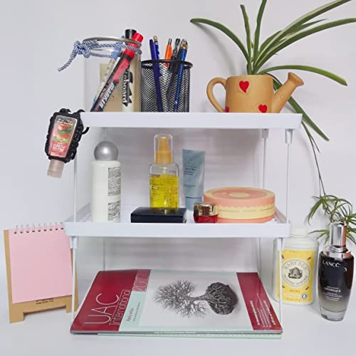 Foldable Shelf Organizer 2-Pack for Desktop, Kitchen, and Living Room