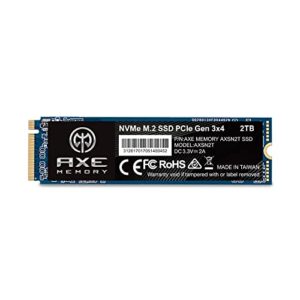 axe memory 2tb nvme m.2 2280 pcie gen 3x4 internal ssd solid state drive (ssd)