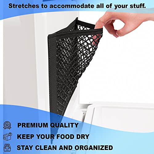 NATIKON Cooler Storage Net Bag High Capacity Nylon Mesh Storage Net Cooler Organizer for Coolers - 2 Pack (Large)