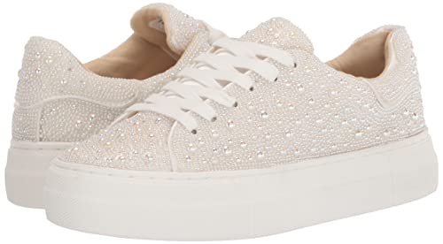 Betsey Johnson Women's Sidny Sneaker, Pearl, 7.5