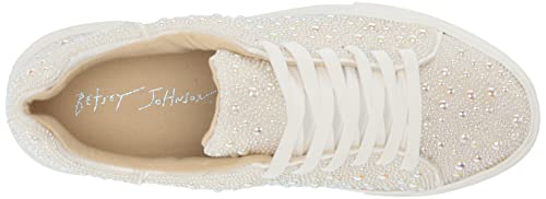 Betsey Johnson Women's Sidny Sneaker, Pearl, 7.5