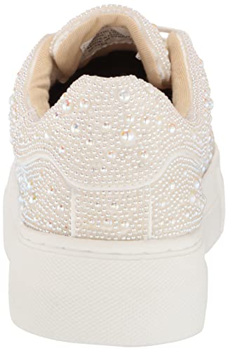 Betsey Johnson Women's Sidny Sneaker, Pearl, 7.5