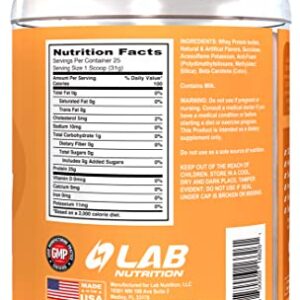 Lab Nutrition Advance Clear Isolate Protein, 100% Whey Protein Powder, Gluten Free, Zero Sugar, Keto Friendly, 25g Protein, 1.70 lb, Peach Mango Flavored - 25 Servings