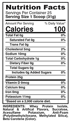 Lab Nutrition Advance Clear Isolate Protein, 100% Whey Protein Powder, Gluten Free, Zero Sugar, Keto Friendly, 25g Protein, 1.70 lb, Peach Mango Flavored - 25 Servings