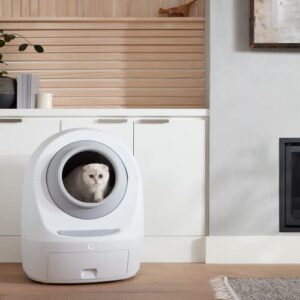 Smarty Pear Leo's Loo Too No Mess Automatic Self-Cleaning Cat Litter Box Includes Charcoal Filter, Built-in Scale, Smart Home App with Voice Control