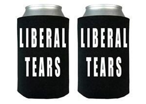 funny joke liberal tears collapsible beer can bottle beverage cooler sleeves 2 pack