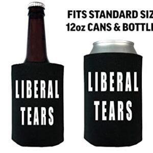 Funny Joke Liberal Tears Collapsible Beer Can Bottle Beverage Cooler Sleeves 2 Pack