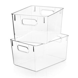 ClearSpace Plastic Storage Bins – Perfect Kitchen Organization or Pantry Fridge Organizer, and Bins, Cabinet Organizers