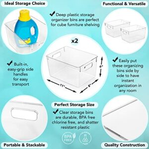 ClearSpace Plastic Storage Bins – Perfect Kitchen Organization or Pantry Fridge Organizer, and Bins, Cabinet Organizers