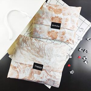 MORANTI Rose Gold Marble Pattern Bulk Tissue Paper Gift Wrap 25 Sheets 19.7" x 27.5" for Birthday Wedding Graduate Gift Bags Holiday Party Wrapping Gift Tissue Paper