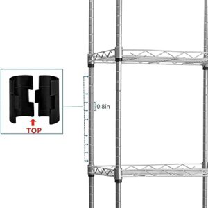 REGILLER 4-Tier Wire Shelving Unit Metal Storage Rack Adjustable Organizer Perfect for Pantry Laundry Bathroom Kitchen Closet Organization (Silver, 16.9L x 12W x 50H)