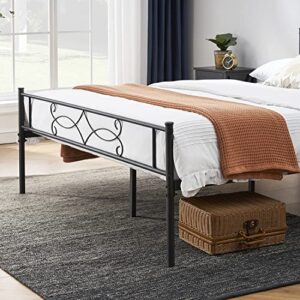 VECELO 14" Metal Platform Bed Frame with Headboard,Premium Steel Slat Support No Box Spring Needed,Noise-Free Anti-Slip,Easy Assembly(Full Size)