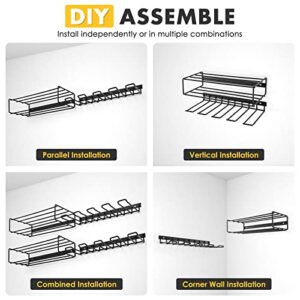 WASAIT Power Tool Organizer and Storage Rack Cordless Drill Tools Organizers Holder Garage Tool Storage Metal Wall Mounted for Handheld Power Tools Heavy Duty Floating Tool Shelf