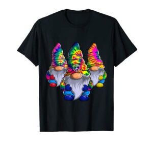 three hippie gnomes, peace gnome, funny retro tie diy design t-shirt