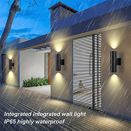 DAKAFUL Up and Down Wall Lights 1 Pack, Cylinder Outdoor Wall Sconce Light Aluminum Modern Outdoor Light Fixture and Exterior Wall Sconces Anti-Rust Waterproof for Porch Patio Wet Location Door Way