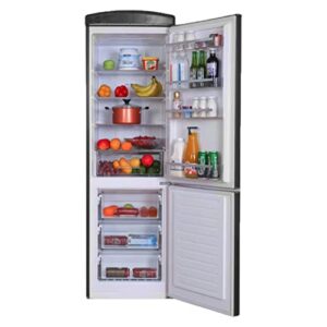 Conserv 10.7 cu. ft. Bottom Mount Retro Refrigerator with Wine Rack (Black)