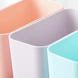 Rosanna Pansino x iDesign Recycled Plastic Kitchen Storage Bins, Includes 1 Large Bin with Lid and 4 Small Bins, Multicolored Bins/Marshmallow Lid, 6” x 12” x 6”