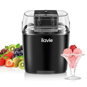 ilavie ice cream maker machine soft serve, frozen yogurt,sorbet gelato maker and auto shut-off timer, 1.5l large capacity removable inner bowl, bpa-free, healthy homemade diy food