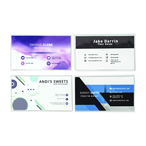 Integrity Business Card Size Thermal Laminating Pouches, 3 Mil Thickness, 2.25 x 3.75 inch, Acid Free, Compatible with All Brands of Thermal Laminators, 200 Pack