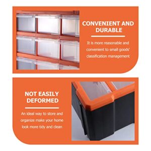 GANAZONO Plastic Parts Storage Hardware and Craft Cabinet Creative Drawer Storage Container 18 Drawer/Orange