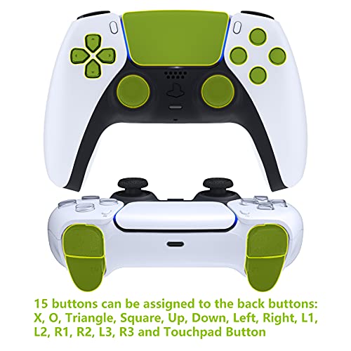 eXtremeRate White Back Paddles Programable Rise 2.0 Remap Kit for PS5 Controller, Upgrade Board & Redesigned Back Shell & Back Buttons Attachment for PS5 Controller - Controller NOT Included