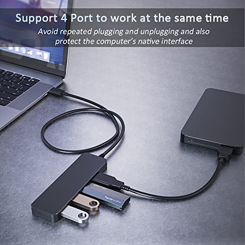 USB 3.0 Hub, VIENON 4-Port USB Hub USB Splitter USB Expander for Laptop, Xbox, Flash Drive, HDD, Console, Printer, Camera,Keyborad, Mouse