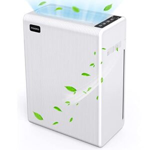 Air Purifiers for Home Large Room up to 1500ft², H13 HEPA Air Filter for Pets Hair Dander Smoke Pollen Dust, Ozone Free, Portable Air Purifiers for Bedroom Office Living Room, E-300L, White