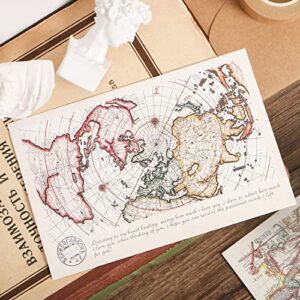 paper postcards,the world map vintage old travel postcards,retro style set of 30 different designs,perfect for wedding party guest book