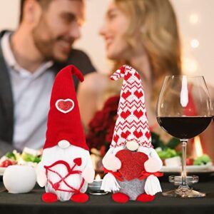 LYLYFAN Valentines Gnome Plush Valentines Day Gnomes Decor 2PCS Mr and Mrs Swedish Tomte Gnome Valentine Gifts for Valentine's Day Decorations