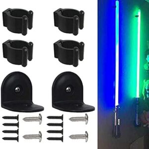 Lightsaber Wall Mount Display Stand Light Saber Holder Wall Rack Wall Mount Bracket, Ideal for use in commercial and residential environments - Hardware Included, (2 Set)