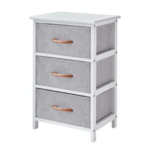 nothers 3 drawers fabric dresser storage organizer, organizer unit for bedroom, closet, entryway,living room furniture， foom decor，hallway - light grey